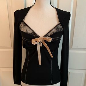 Black long sleeve blouse